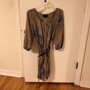 Anthropologie tie dress